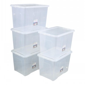 Wham Crystal Plastic Storage Box & Lid Size 18 (80 Litre)